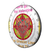 すべてのハートーホームフォーバレンタインアートプリント ダーツボード (正面右)