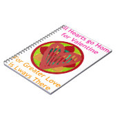 すべてのハートーホームフォーバレンタインアートプリント ノートブック (左側)