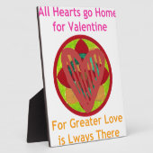 すべてのハートーホームフォーバレンタインアートプリント フォトプラーク (側面)
