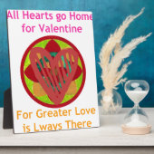 すべてのハートーホームフォーバレンタインアートプリント フォトプラーク (側面)