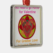 すべてのハートーホームフォーバレンタインアートプリント メタルオーナメント (右)