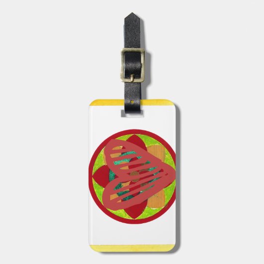 すべてのハートーホームフォーバレンタインアートプリント ラゲッジタグ (正面縦)