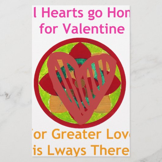 すべてのハートーホームフォーバレンタインアートプリント 便箋 (正面)