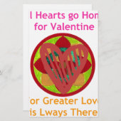 すべてのハートーホームフォーバレンタインアートプリント 便箋 (正面/裏面)