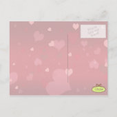 すべてのハート愛ラブラブ日付はがきを保存 案内ポストカード (裏面)