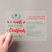 すべてのハート来が一緒にクリスマスの休暇で アクリル招待状 (インサイチュ (ポータブル))