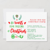 すべてのハート来が一緒にクリスマスの休暇で 招待状 (正面)
