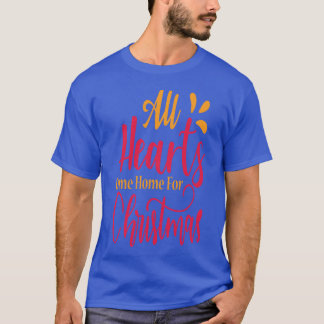 すべてのハート来ホームforクリスマスクリスマスアイディア tシャツ
