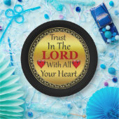 すべてのハート箴言3.5で主を信頼しなさい ペーパープレート (パーティー)