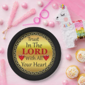 すべてのハート箴言3.5で主を信頼しなさい ペーパープレート (パーティー)