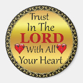 すべてのハート箴言3.5で主を信頼しなさい マグネット (正面)