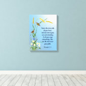 すべてのハート聖書の聖句で主を信頼しなさい キャンバスプリント (インサイチュ (ウッドフロア))