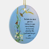 すべてのハート聖書の聖句で主を信頼しなさい セラミックオーナメント (右)