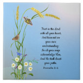 すべてのハート聖書の聖句で主を信頼しなさい タイル (正面)