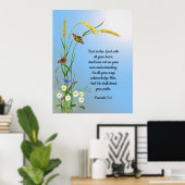 すべてのハート聖書の聖句で主を信頼しなさい ポスター (ホームオフィス)