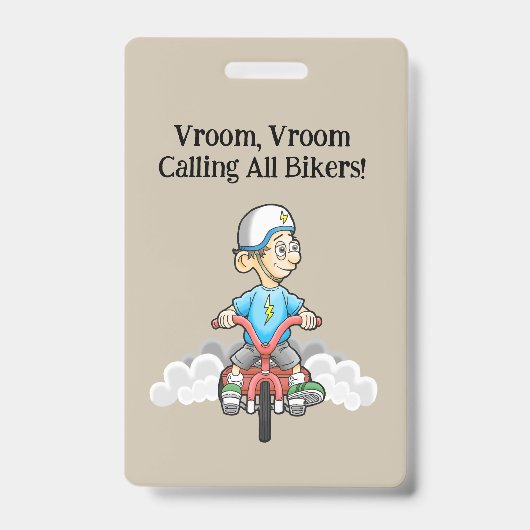 すべてのバイクもしくは自転車に乗る人 バッジ (正面)