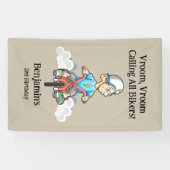 すべてのバイクもしくは自転車に乗る人 横断幕 (横)