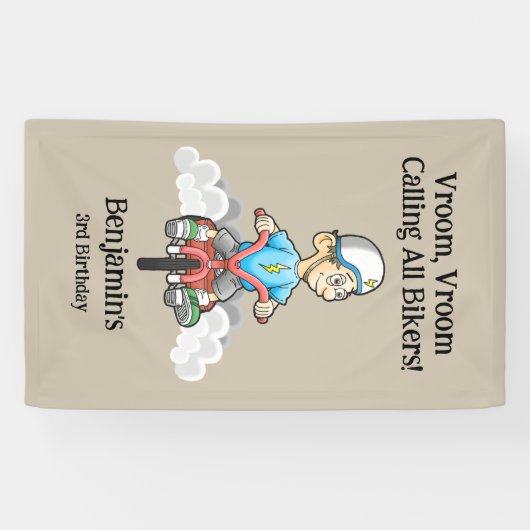 すべてのバイクもしくは自転車に乗る人 横断幕 (横)