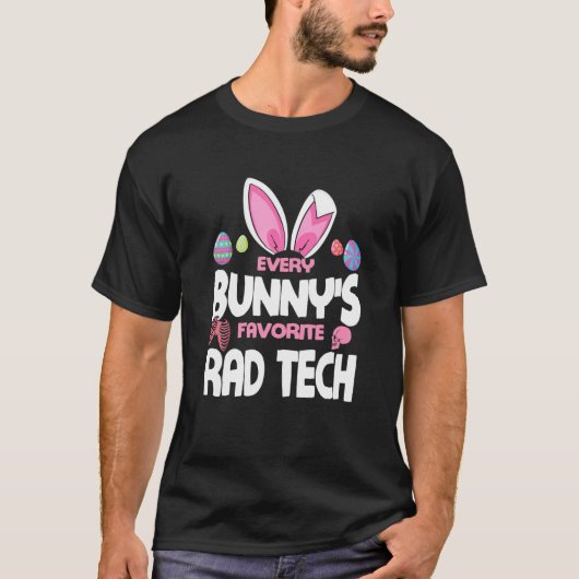 すべてのバニーのお気に入りの素晴らしいテック復活祭X線テクノ Tシャツ (正面)