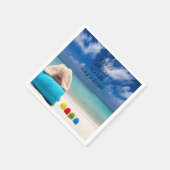 すべてのバニーは、ビーチの熱帯復活祭を愛している スタンダードカクテルナプキン (角)