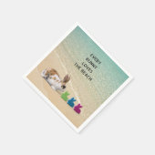 すべてのバニーは、ビーチの熱帯復活祭を愛している スタンダードカクテルナプキン (角)