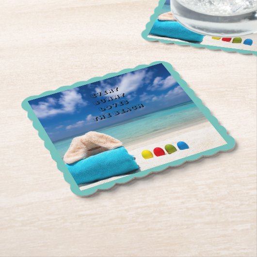 すべてのバニーは、ビーチの熱帯復活祭を愛している ペーパーコースター (アングル)