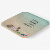 すべてのバニーは、ビーチの熱帯復活祭を愛している ペーパープレート (傾斜あり)