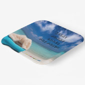 すべてのバニーは、ビーチの熱帯復活祭を愛している ペーパープレート (傾斜あり)