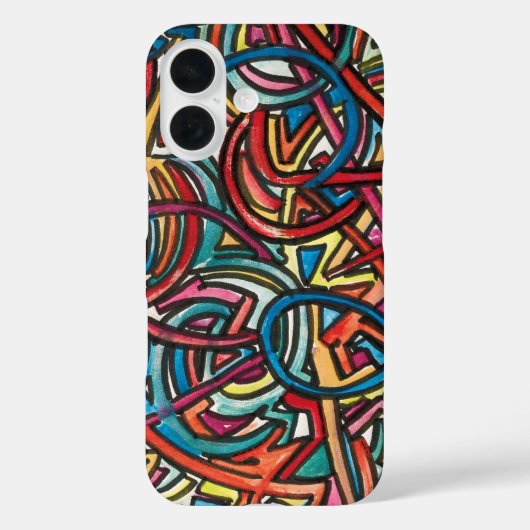 すべてのパスが手の絵を描抽象芸術アートを終了 Case-Mate iPhoneケース (裏面)