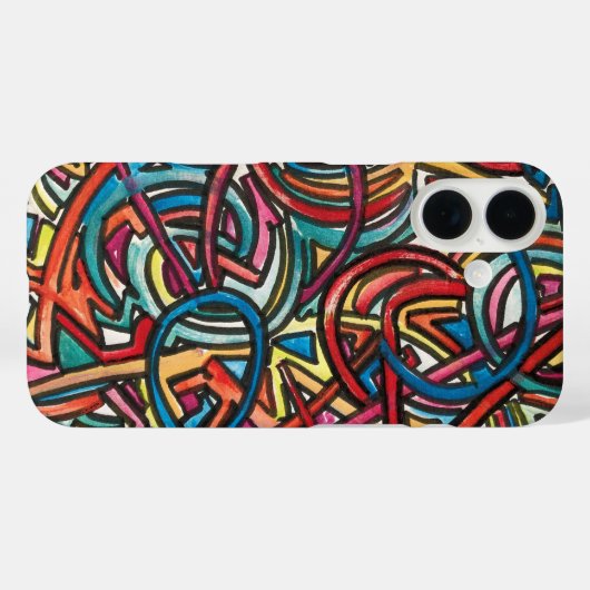 すべてのパスが手の絵を描抽象芸術アートを終了 Case-Mate iPhoneケース (裏面 (横))