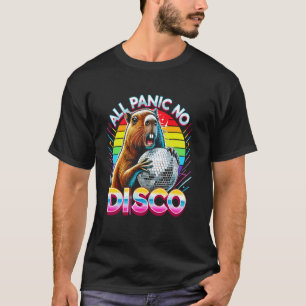 すべてのパニックいいえディスコCapybara叫おもしろいびキャピバ Tシャツ