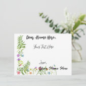 すべてのパーソナライズされた目的のあいさつカード サンキューカード (スタンド正面)