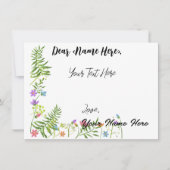 すべてのパーソナライズされた目的のあいさつカード サンキューカード (正面)