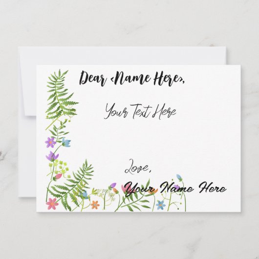 すべてのパーソナライズされた目的のあいさつカード サンキューカード (正面)