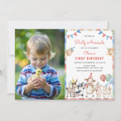 すべてのパーティーを呼び出す家畜の誕生日の写真 招待状 (正面)