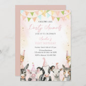 すべてのパーティーを呼び出す家畜 招待状 (正面/裏面)