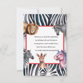 すべてのパーティーアニマルに捧ぐ！子供の誕生日パーティー サンキューカード (裏面)