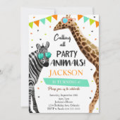 すべてのパーティーアニマルよ、サファリジャングルに集まれ！ 招待状 (正面)