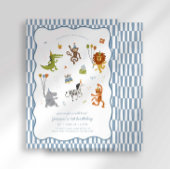 すべてのパーティーアニマルよ、ワイルドサファリバースデー 招待状