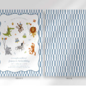 すべてのパーティーアニマルよ、ワイルドサファリバースデー 招待状