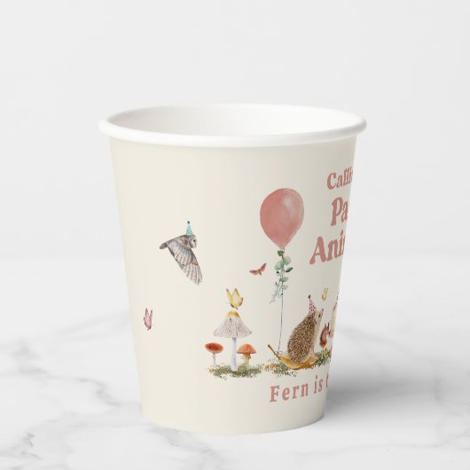 すべてのパーティーアニマルウッドランドガール誕生日 紙コップ (正面)