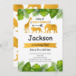 すべてのパーティーアニマルズゴールデンサファリ招待状 招待状