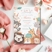 すべてのパーティー動物の呼び出しサーカスフォト誕生日 招待状