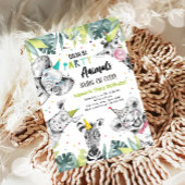 すべてのパーティー動物の呼び出しボーイサファリ誕生日Inv 招待状