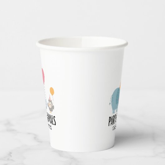 すべてのパーティー動物の呼び出し子供の誕生日 紙コップ (左)