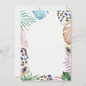 すべてのパーティー動物の呼び出し海馬誕生日の呼び出し 招待状 (裏面)