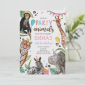 すべてのパーティー動物の呼び出し誕生日招待状 招待状 (スタンド正面)
