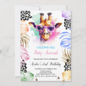 すべてのパーティー動物の呼び出し誕生日招待状 招待状 (正面)