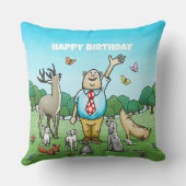 すべてのパーティー動物の呼び出し誕生日 クッション (裏面)