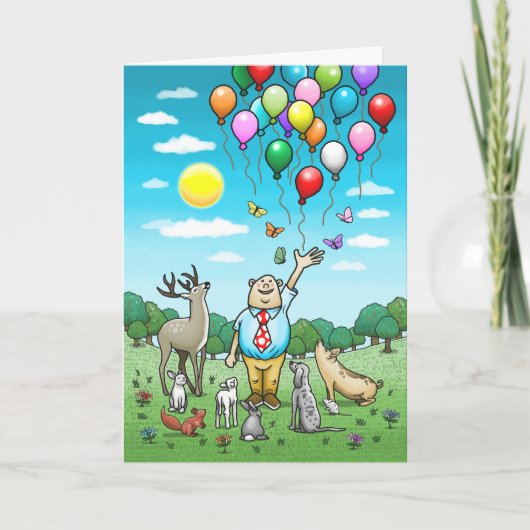 すべてのパーティー動物の呼び出し誕生日 招待状 (正面)